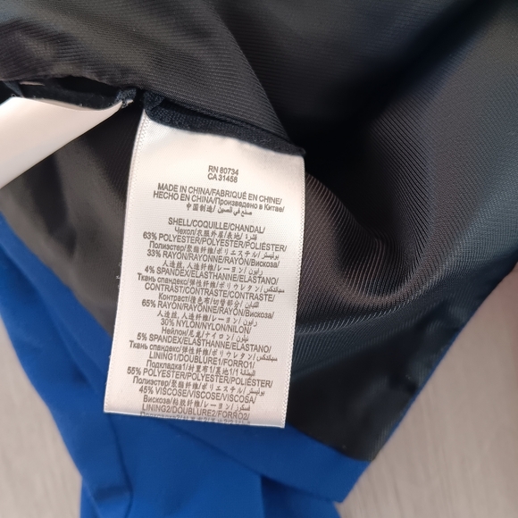 BCBGMaxAzria Chaya Blazer Blue Depth Single Button Collarless Pockets Large - Picture 11 of 15